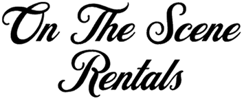 On The Scene Rentals logo text.